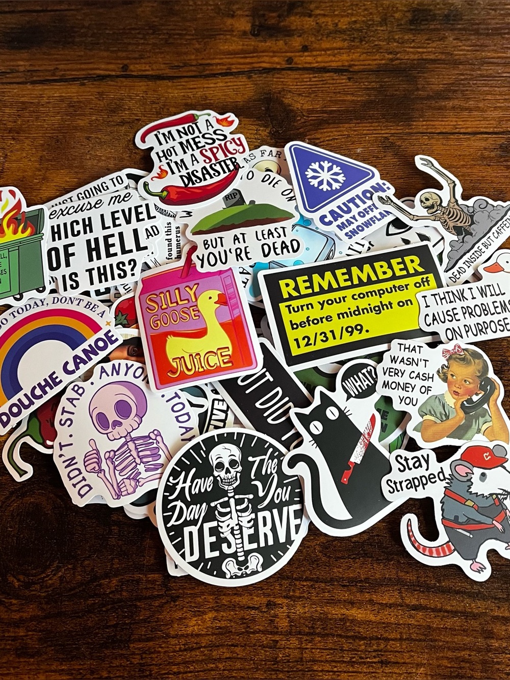 NEW Sarcastic Snarky Dark Humor Stickers-50